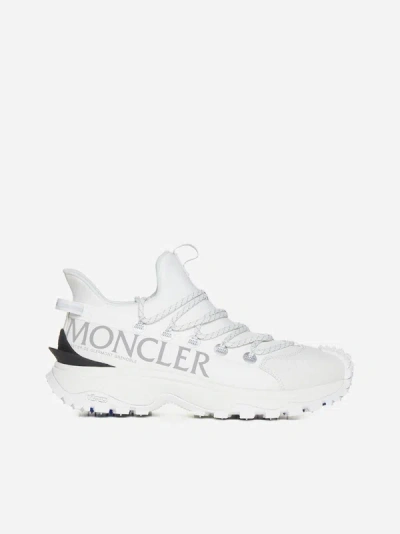 Shop Moncler Trailgrip Lite2 Nylon Low Top Sneakers In White