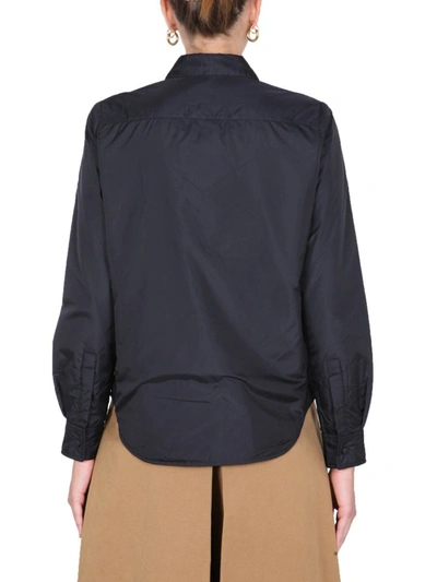 Aspesi Collared Jacket With Button Cuffs And Pockets In Blue