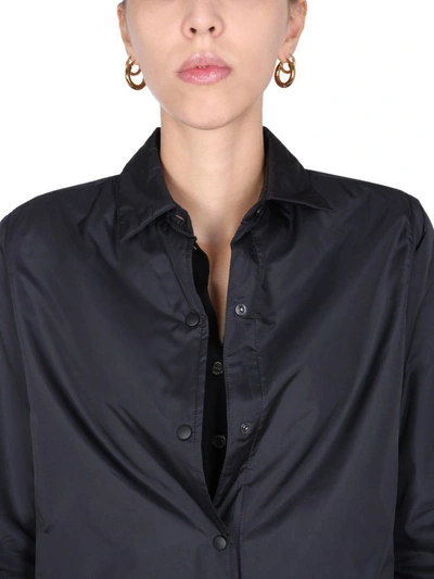 Aspesi Collared Jacket With Button Cuffs And Pockets In Blue