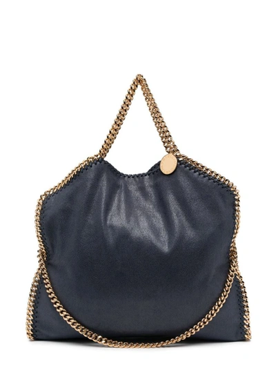 Shop Stella Mccartney Falabella Chain Tote Bag In Blue