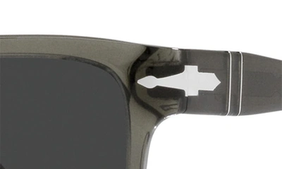 Shop Persol 55mm Polarized Square Sunglasses In Grey