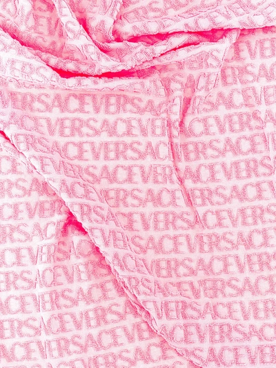 Shop Versace Home Versace Allover Polka Dot Towels Pink