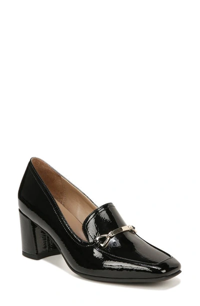 Shop Naturalizer Wynrie Patent Heeled Loafer In Black Patent Synthetic