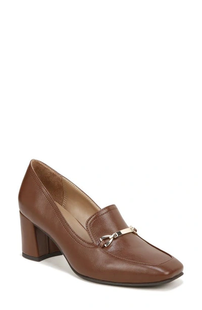Shop Naturalizer Wynrie Patent Heeled Loafer In Cappuccino Brown