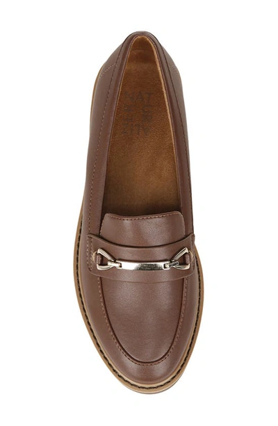 Naturalizer Elin Womens Padded Insole Slip On Loafers In Cappuccino Brown Synthetic