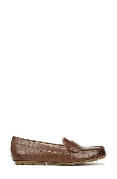 Shop Soul Naturalizer Seven Croc Embossed Penny Loafer In Brown Croco Synthetic