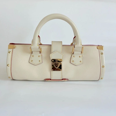 Pre-owned Louis Vuitton Epanoui Pm Cream Leather Tote Bag