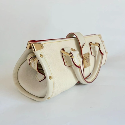 Pre-owned Louis Vuitton Epanoui Pm Cream Leather Tote Bag