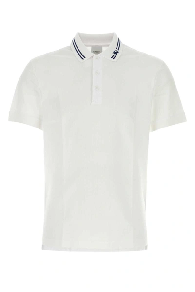 Shop Burberry Polo In White