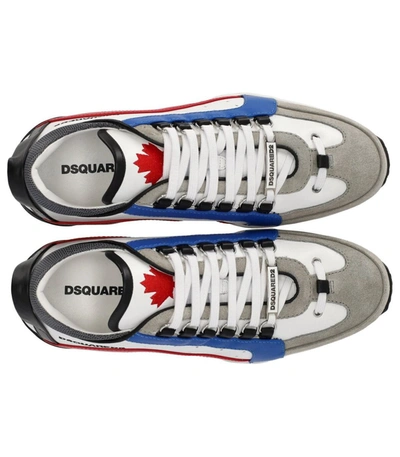 Shop Dsquared2 Legendary White Blue Red Sneaker