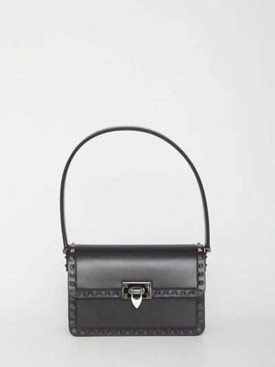 Shop Valentino Rockstud23 Shoulder Bag In Black