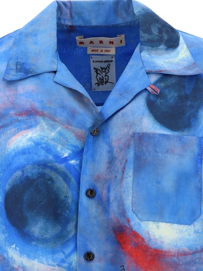 Shop Marni "buchi Blu" Shirt In Blue
