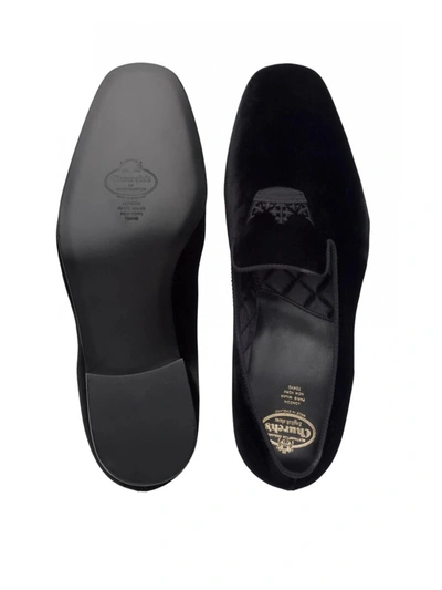 Shop Church's Sovereign 2 Velvet Crown Loafers In Black