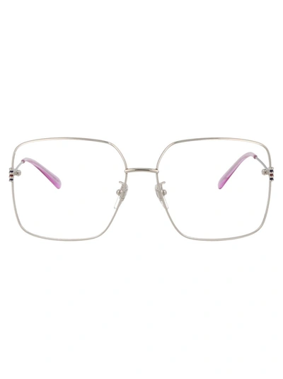 Gucci Gg1284oa Glasses In 002 Silver Silver Transparent