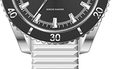 I Touch Jones New York Diamond Dial Mesh Strap Watch, 34mm In Silver Tone