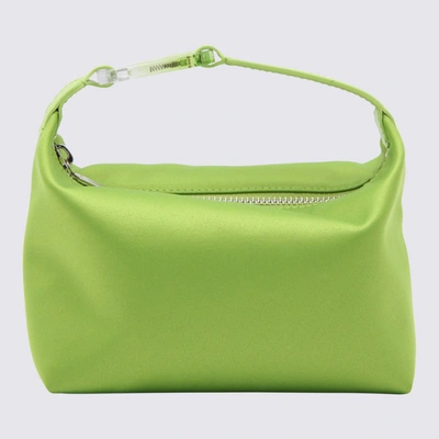 Shop Eéra Eéra Green Canvas Moon Handle Bag