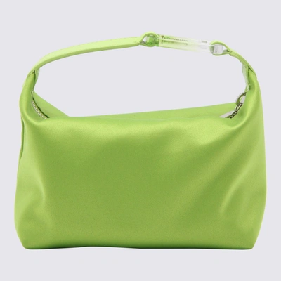 Shop Eéra Eéra Green Canvas Moon Handle Bag