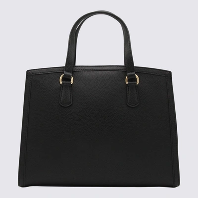 Shop Michael Michael Kors Black Leather Chantal Tote Bag