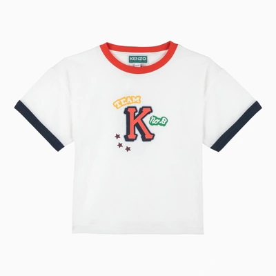 Shop Kenzo Ivory Cotton T-shirt In White