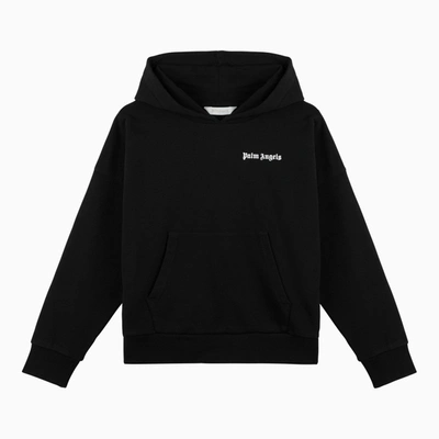 Shop Palm Angels Black Hoodie With Logo