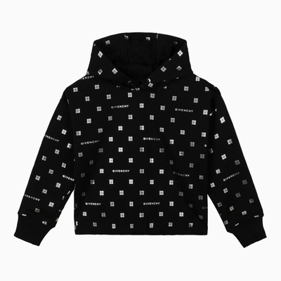 Shop Givenchy All-over Logo Black Hoodie