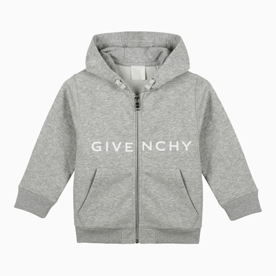 Shop Givenchy | Grey Hoodie With Zip And Logo