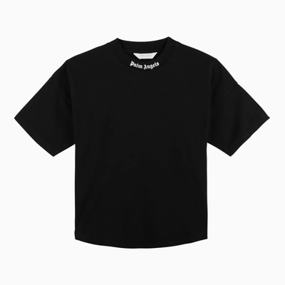 Shop Palm Angels | Black Crewneck T-shirt With Logo