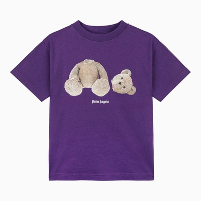 Shop Palm Angels | Purple T-shirt With Print