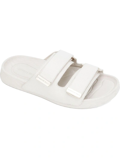 Shop Kenneth Cole New York Nova Two Band Slide Womens Open Toe Slip On Slide Sandals In White