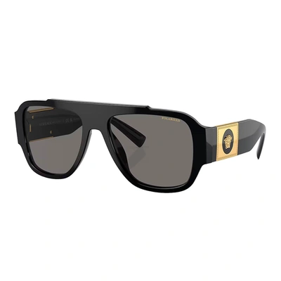 Shop Versace Ve 4436u Gb1/81 57mm Unisex Pillow Sunglasses In Black