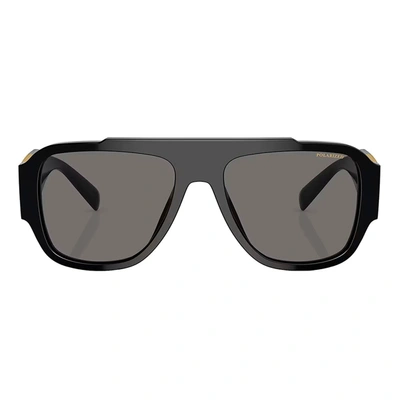 Versace Ve 4436u Gb1/81 57mm Unisex Pillow Sunglasses In Black