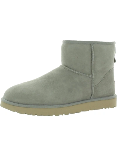 Ugg Classic Mini Ii Womens Suede Cold Weather Shearling Boots In Multi