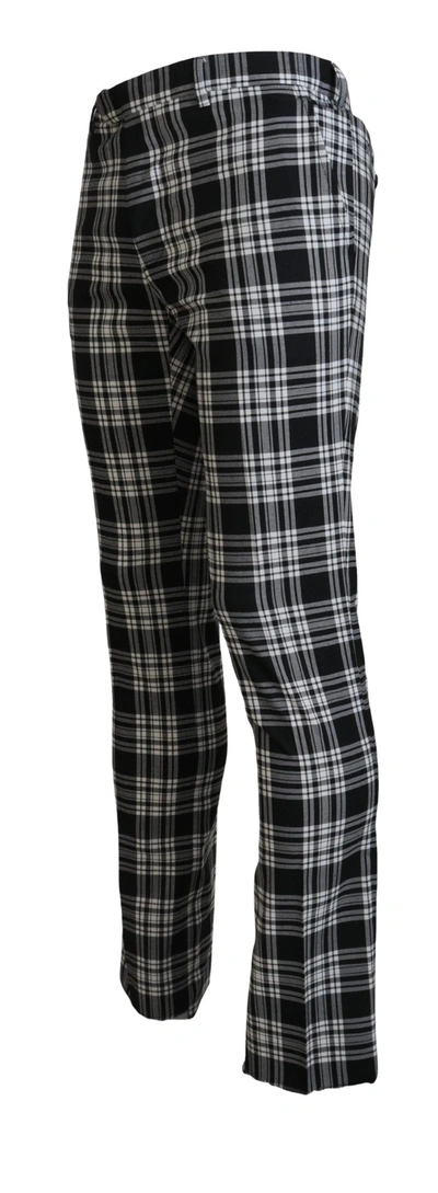 Shop Bencivenga Black Checkered Cotton Men Casual Men's Pants