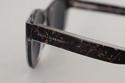 Shop Dolce & Gabbana Black Bird Square Full Rim Acetate Dg4284 Women's Sunglasses