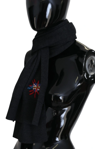 Shop Dolce & Gabbana Black Sacred Heart #dgloveslondon Wrap Women's Scarf