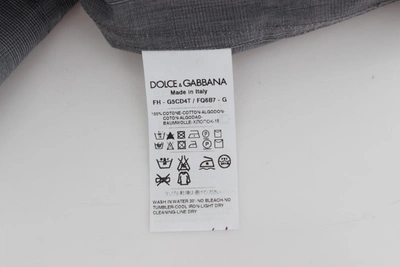 Shop Dolce & Gabbana Elegant Gray Cotton Dress Men's Shirt