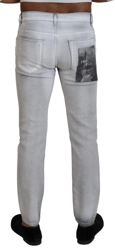 Shop Dolce & Gabbana Gray Washed Skinny Men Denim Men's Jeans