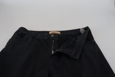 Shop John Galliano Black Cotton Back Buckle Casual Denim Men's Jeans