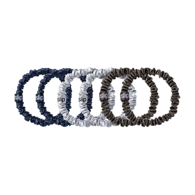 Slip Pure Silk Skinny Scrunchies In Midnight