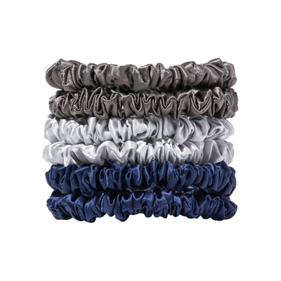 Slip Pure Silk Skinny Scrunchies In Midnight