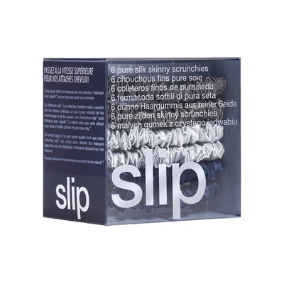 Slip Pure Silk Skinny Scrunchies In Midnight