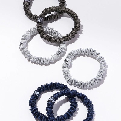 Slip Pure Silk Skinny Scrunchies In Midnight