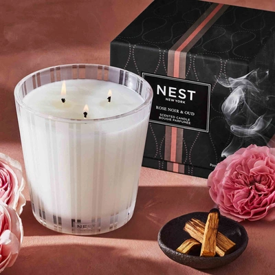 Shop Nest Rose Noir And Oud Candle In 21.2 oz (3-wick)