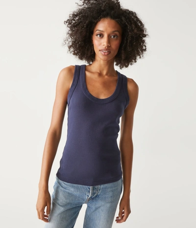 Shop Michael Stars Nelly Scoop Neck Tank In Admiral