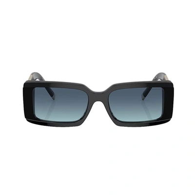 Shop Tiffany & Co Tf 4197 80019s 62mm Womens Rectangle Sunglasses In Black