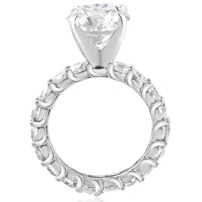 Pompeii3 Certified 7.02 Ct Diamond Eternity Engagement Ring G/vs1 14k White Gold In White