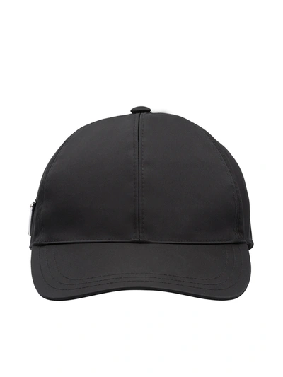 Prada Black Re-nylon Baseball Cap In Black