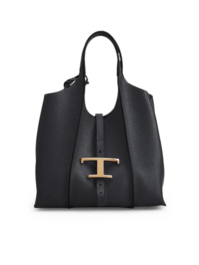 Tod's Shopping Bag T Timeless Mini In Black