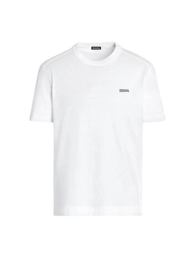 Shop Zegna Short Sleeve T-shirt In White