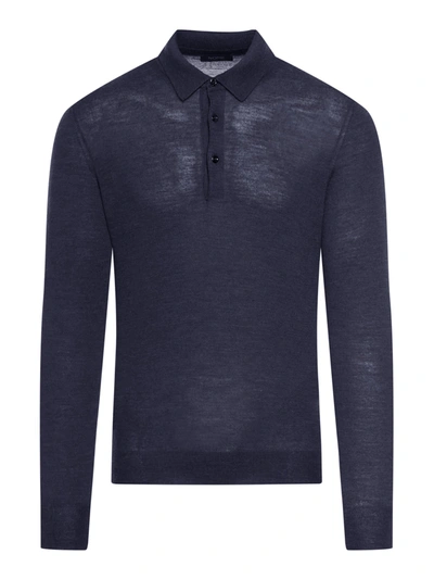Nome Knit Polo Shirt In Blue